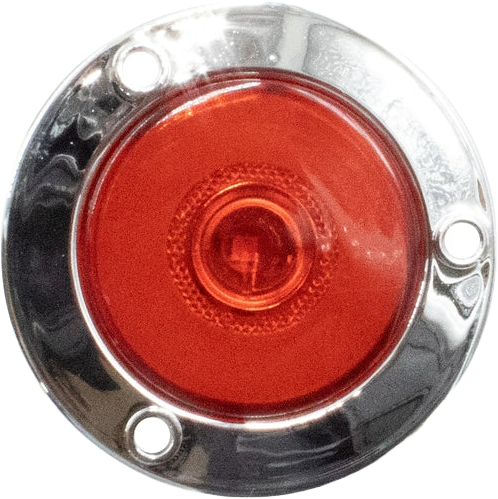Plafón Redondo 4 Con Bisel Cromo 47led C/estrobo Rojo