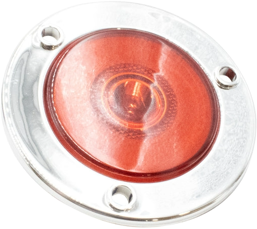 Plafón Redondo 4 Con Bisel Cromo 47led C/estrobo Rojo
