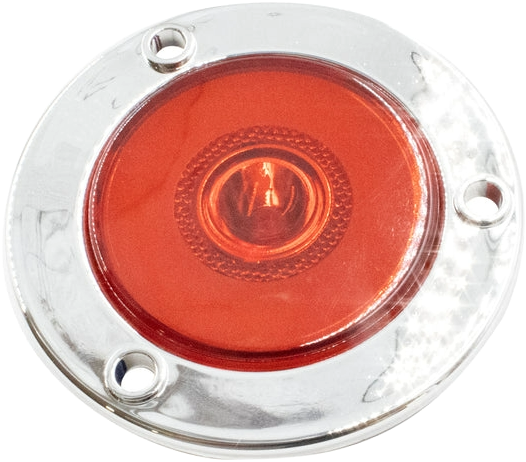 Plafón Redondo 4 Con Bisel Cromo 47led C/estrobo Rojo