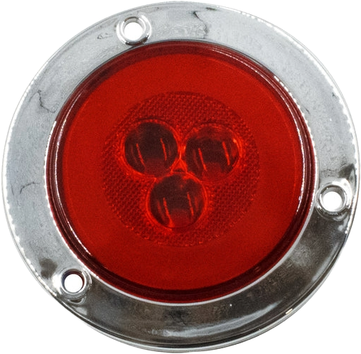 Plafón Redondo 4 Con Bisel Cromo 47led Luz Fija Y C/estrobo Rojo En existencia