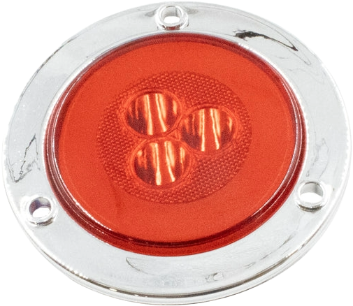 Plafón Redondo 4 Con Bisel Cromo 47led Luz Fija Y C/estrobo Rojo En existencia