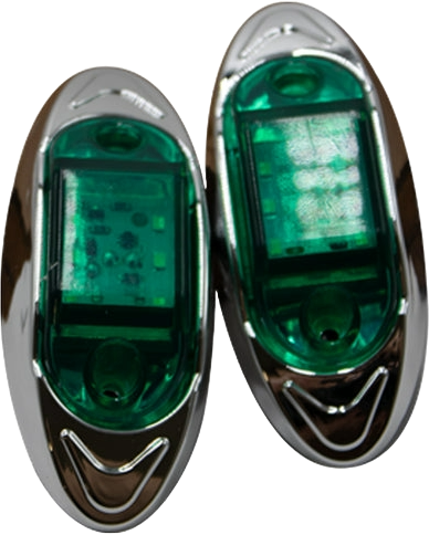 Plafón Ovalado 4 Luz Fija Y Con Estrobo Verde