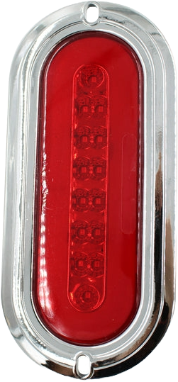 Plafon Led Rectangular 6¨ con Bisel Cromo C/Estrobo Rojo