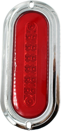 Plafon Led Rectangular 6¨ con Bisel Cromo C/Estrobo Rojo