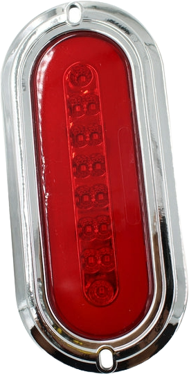 Plafon Led Rectangular 6¨ con Bisel Cromo C/Estrobo Rojo