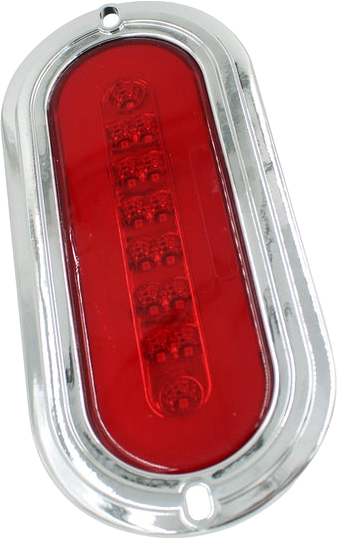 Plafon Led Rectangular 6¨ con Bisel Cromo C/Estrobo Rojo