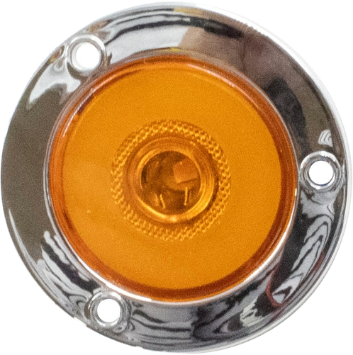 Plafón Redondo 4 Con Bisel Cromo 47led C/estrobo Ámbar