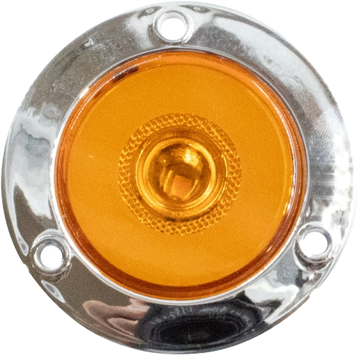 Plafón Redondo 4 Con Bisel Cromo 47led C/estrobo Ámbar