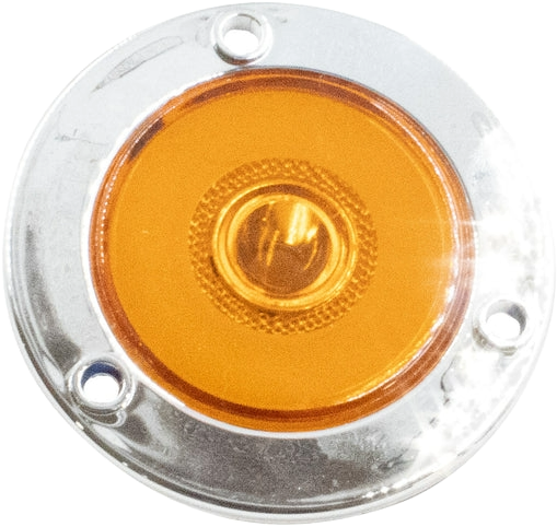 Plafón Redondo 4 Con Bisel Cromo 47led C/estrobo Ámbar