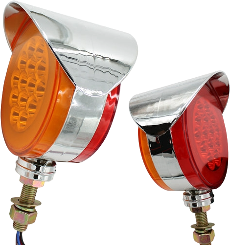 Par Plafon Led Evolum Circular 4.5¨ con Estrobo Ambar/Rojo