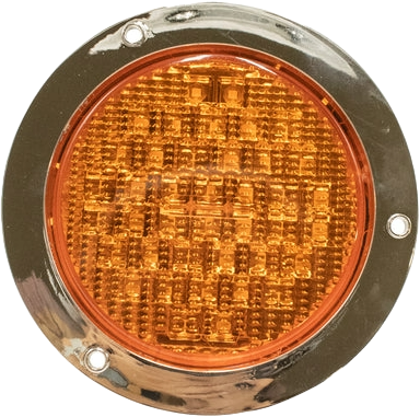 Plafón Redondo 4 Con Bisel Cromo 24led Luz Fija Y C/estrobo