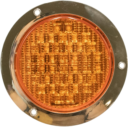 Plafón Redondo 4 Con Bisel Cromo 24led Luz Fija Y C/estrobo