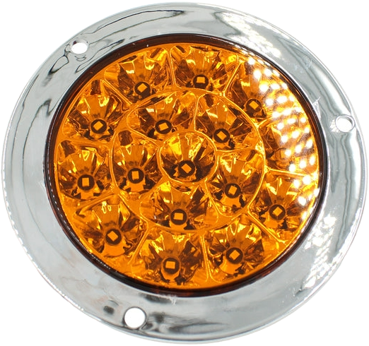 Plafón Redondo 4 Con Bisel Cromo 24led Luz Fija Y C/estrobo